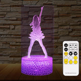 Female Pop Singer Themed Night Light – Valentine's Day Gift for Her, Remote Control Bedside Lamp