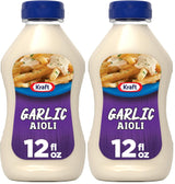 Kraft Mayo Garlic Aioli (12 oz) – Fast Flavor Enhancer for Stir Fries, Quesadillas, and Weeknight Pasta