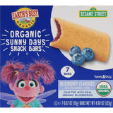 Earth's Best Organic Kids Snack Bars – Grab-and-Go Blueberry Toddler Treats for Stroller Snacks and Field Trips, 7 Bars