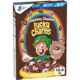 Lucky Charms Chocolatey Chocolate Cereal with Marshmallows – Holiday Gift for Picky Eaters, Chocolate Marshmallow Cereal, 10.6 oz
