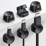 Lamicall Adhesive Cable Clips – Corporate Office Desk Wire Management for Chargers and Peripherals, Black