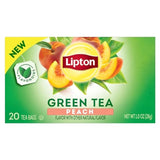 Lipton Peach Green Tea Bags – Portable Peach Tea for Camping Trips and Outdoor Dining, Easy Steep