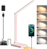 LumeRay Flicker-Free Desk Lamp for Eye Comfort – 5 Color Temperature Task Light with Gradual Fade-Off for Stress-Free Late-Night Reading