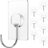 JINSHUNFA Adhesive Wall Hooks – Uncluttered Kitchen Hook for Dish Towels, Heavy Duty