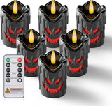 Homemory Child and Pet Safe Flameless Candles Real Wax Drip, 2x2 Battery Votive Set for Birthday Parties and Tissue Paper Decor, 6 Pack