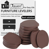 Jayen Rubber Shims – Low-Profile Furniture Stabilizers, Rubber Stackable Wedges That Disappear Under Chairs & Tables