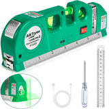 AikTryee Compact Laser Level Tool – Garage Workshop Essential for Efficient Picture Hanging and Cabinet Alignment