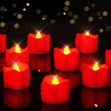 Homemory Flameless Halloween Tea Lights Set – Black Drip Candles for Haunted Tabletop Displays, Cauldrons & Aesthetic Home Styling