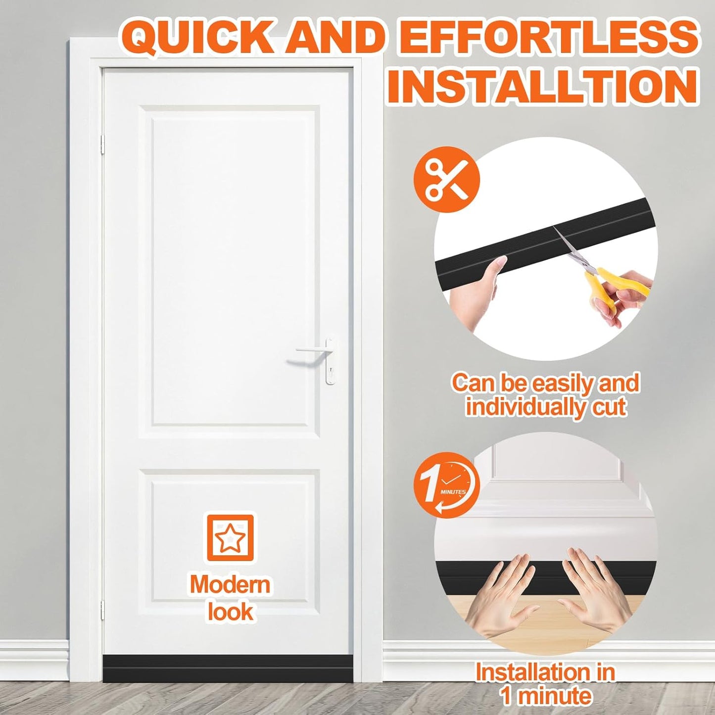 VibraGate Weather Stripping Door Seal – Intentional Home Under-Door Strip, Simple Cut-to-Size Design