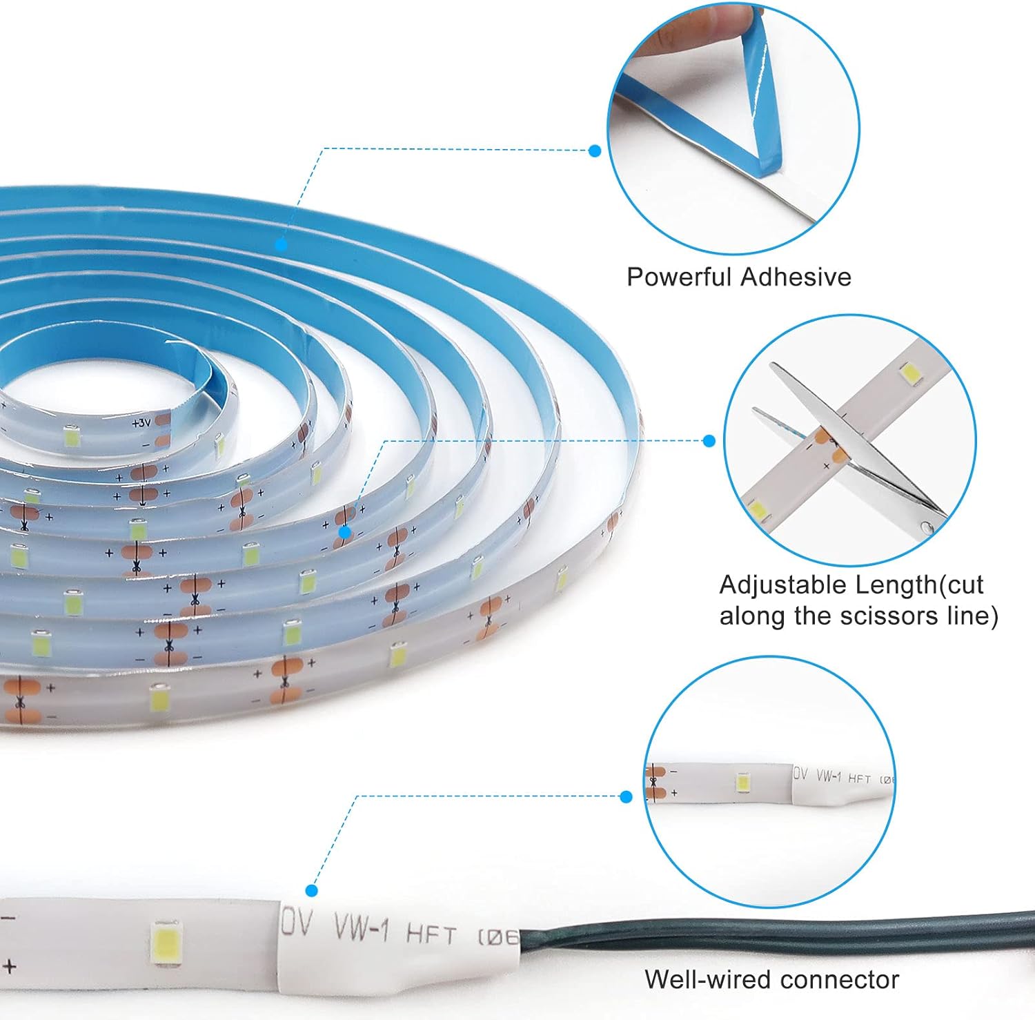 Warm White Battery LED Strip Light Dimmable Remote Valentine Gift for Women and Bedroom Decor Lovers