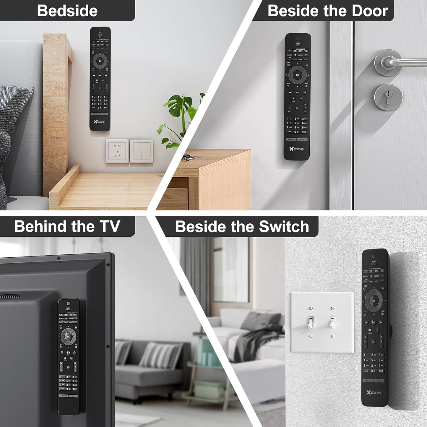WRAPWITHLOVE Nd-Fe-B Remote Holder 8 Pack – Holiday Gift Set for Whole-Home Organization Lovers
